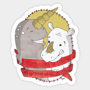 Unicorns and the Universe Sticker